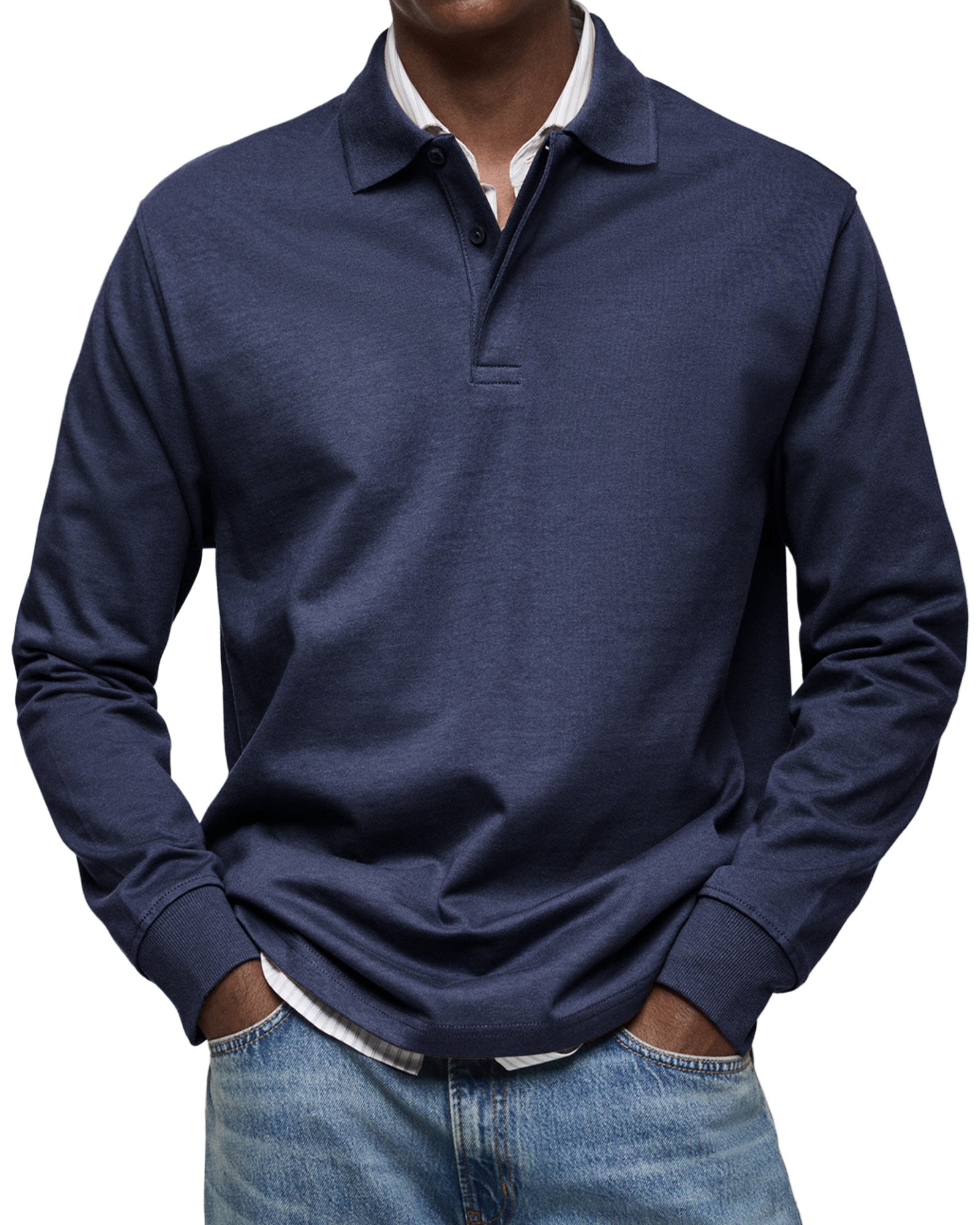 Alexandre™ casual polo met lange mouwen