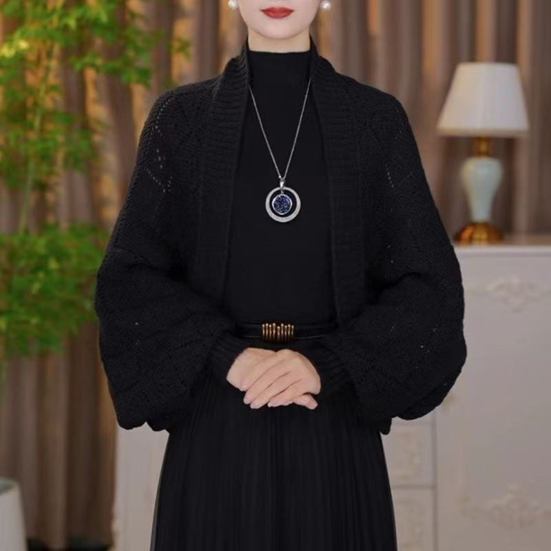 Valentina - Elegante Gebreide Sjaalvest – 2-in-1 Sjaal & Omslagdoek