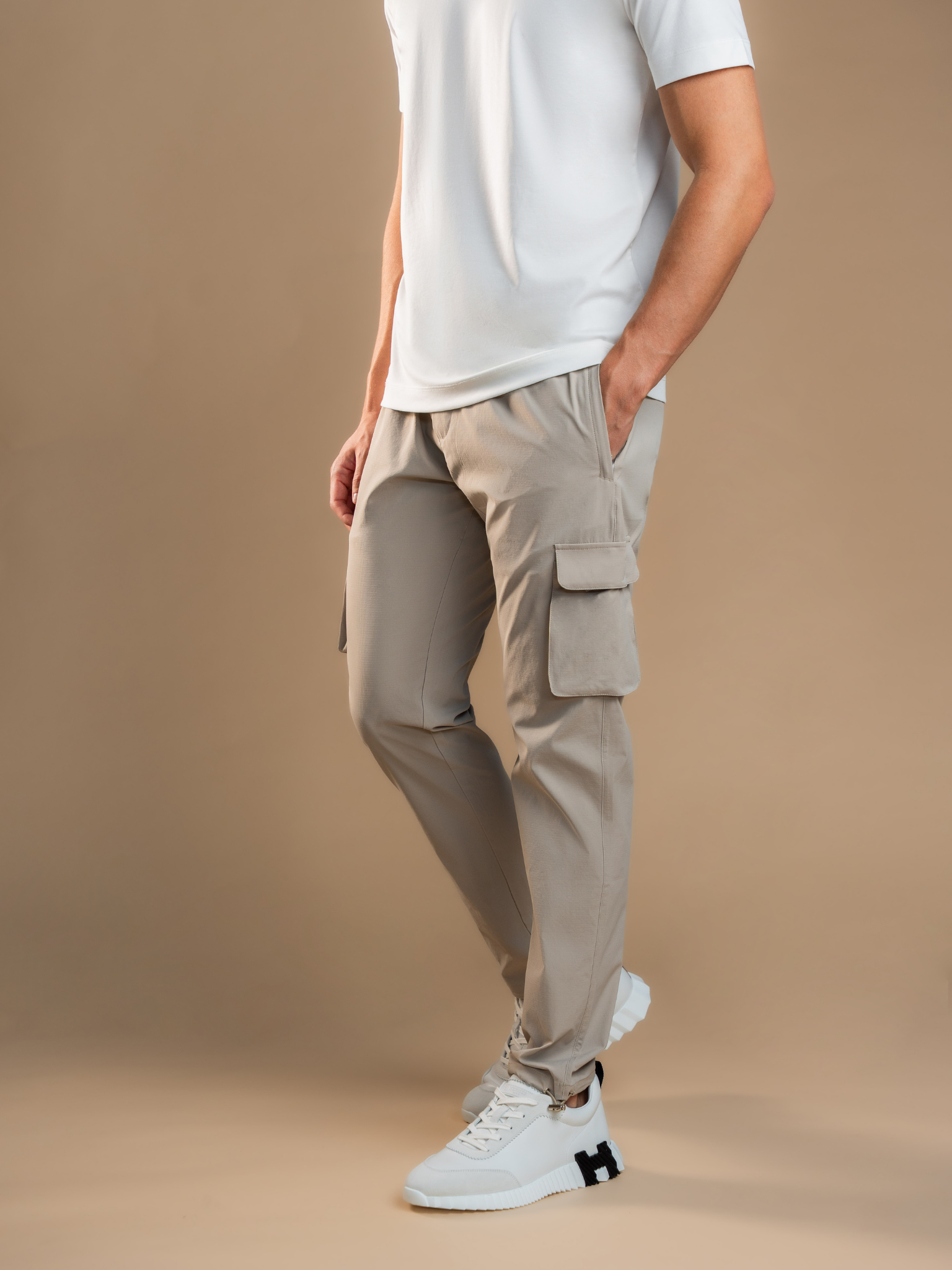 Cargo Tech Pants - Beige