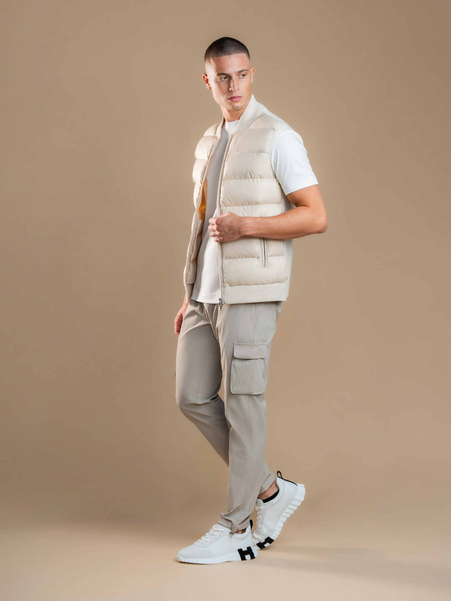 Cargo Tech Pants - Beige